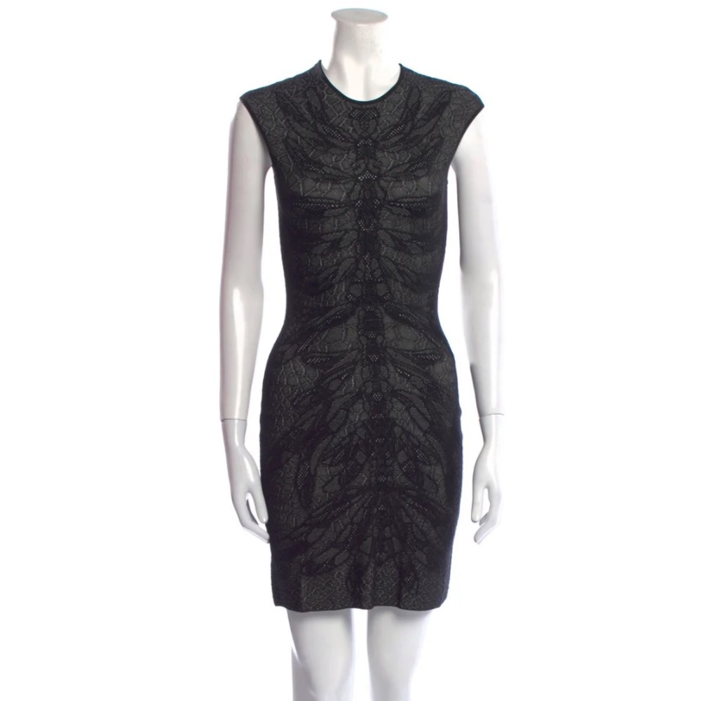 Alexander McQueen Cap-Sleeve Lace Dress- NWOT